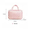 Bolsa de maquillaje de mano con lunares transfronteriza, bolsa de aseo de viaje portátil de gran capacidad, bolsa de almacenamiento compartimentada para productos de cuidado de la piel al por mayor