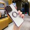 Adecuado para iPhone14PRO TPU galvanizado sin etiqueta ventana pequeña funda de teléfono Apple 15 con gafas patrón CD 13 cubierta suave