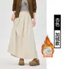 Saia Midi Plissada de Lã para Mulheres Casual Novo Estilo Outono e Inverno 2026 Cintura Alta Efeito Emagrecedor Fluida Linha A Longa