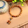 Pulsera de Ciprés de Acantilado de Alto Contenido de Aceite Vintage Accesorios de Colgante de Flor DIY Pulsera de Cuentas Budistas Estilo Chino Pulsera de Cuentas de Oración Unisex Venta al por Mayor