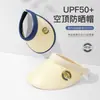 Chapéu de sol estilo Wanwan, chapéu feminino coreano com proteção UV de copa aberta, chapéu de sol para ciclismo, chapéu de sol de verão para atividades ao ar livre