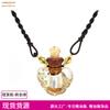 China Joyería de Aceite Esencial Red Niuniu Cuerda Forma de Corazón Vidrio Barroco Botella de Aceite Esencial Collar Colgante de Aromaterapia