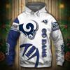 Sudadera con Capucha para Hombre 2025 Nueva Europea y Americana Transfronteriza Equipo de Fútbol NFL Impresión Digital 3D Sudadera con Capucha