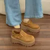 Sapatos de Algodão Pelúcia Femininos Sola Grossa 2026 Tamancos de Salto Fechado Lindo Temporada Outono/Inverno Slip-on Rad Pessoa Preguiçosa Quente Novo Estilo