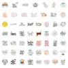 50 hojas de pegatinas de citas francesas de sanación estilo ins pegatinas con texto en inglés y francés materiales para diario DIY fuente transfronteriza