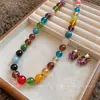 Pendientes Exquisitos Redondos con Borlas de Dopamina Moda de Gama Alta de Nicho Collar Sencillo Conjunto de Joyería Versátil de Temperamento