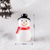 Navidad anciano muñeco de nieve micro paisajismo tren de nieve caja calcetines de Navidad regalo pequeño campana adornos de planta en maceta de resina