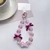Corrente de Celular com Contas Estrela Coloridas, Capa de Celular com Laço de Alto Brilho, Pingente para Bolsa, Corrente para Garrafa de Água, Decoração para Chaveiro Venda por Atacado