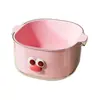 Bonito Cuenco de Frutas de Nuevo Estilo, Exquisito Diseño de Estrella Dopamina, Cesta Doble con Drenaje para Uso Doméstico, Lavabo para Verduras para Sala de Estar y Cocina