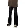 Pantalones Vaqueros Negros de Micro-lar para Primavera y Otoño para Hombre, Pierna Recta Holgada, Estilo Barril, Aspecto de Alta Gama, Estilo Americano, Moda Callejera de Alta Gama