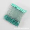 Pincel de sombra multiuso, pincel de cílios com cabo de cristal, pincel de maquiagem espiral, aplicador de esponja de látex com duas pontas, ferramenta de beleza portátil