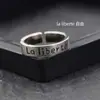 Anillos de Apilamiento Combinados para Hombre Simples Modernos de Gama Alta Abiertos Diseño Único de Nicho Anillos Individuales Retro