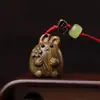 Talla de madera de sándalo verde, doce zodiacos, conjunto completo de rata, buey, tigre, conejo, dragón, serpiente, caballo, oveja, mono, pollo, perro, cerdo, colgante para teléfono móvil, bolso colgante