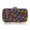 Bolsa de Noite Metálica Vazada Transfronteiriça Incrustada de Diamantes, Vestido de Banquete de Comércio Exterior Clutch Totalmente de Diamantes Bolsa Feminina Clutch de Pedras