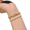 Pulsera Retro Francesa con Hebilla de Herradura para Mujer, Pulsera Elástica de Cuerda Estilo Antiguo de Nicho para Mujer