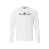 WT710 High Street Estilo Neutro Americano Diseño de Letras Retro Estampado Versión Ajustada Tendencia Urbana para Hombre Camiseta de Manga Larga Capa Base