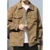 Chaqueta de hombre con cuello, camisa casual de pana de manga larga para primavera y otoño, chaqueta de trabajo, moderna