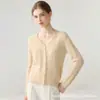 26 modelos nuevos de cárdigans 100% cachemira pura para mujer, suéteres de punto trenzado con cuello en V, suéteres holgados de color liso para el trabajo para otoño e invierno