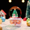 Nuevo producto transfronterizo: Adorno de bola de cristal de Papá Noel para decoración de dormitorio, luz pequeña que realza el ambiente, regalo navideño festivo