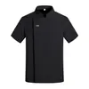 Uniforme de Chef de Alta Gama para Hombre de Manga Corta Transpirable Ropa de Trabajo para Hornear Cocinar Restaurante Hotel Cocina Trasera Jefe de Cocina Ropa de Trabajo