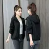 Chaqueta Nueva de Mujer Primavera/Otoño 2026, Ropa de Abrigo, Con Capucha, Versátil, Corte Holgado, Impermeable, Estilo Coreano, Moderna, Tallas Grandes