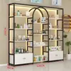 Gabinete de Exhibición de Fondo Multifuncional para Transmisión en Vivo Estante de Exhibición para Cosméticos Estantes de Lujo Ligero Salón de Uñas Salón de Belleza Gabinete para Productos Vitrina