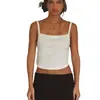 2024 Moda Europeia e Americana Personalizada Amazon Confortável Sexy Laço Renda Top Slip