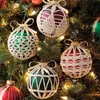 Transfronteiriço Novo Estilo Europeu e Americano Moda de Natal Bolas de Natal Enfeites de Decoração para Festa de Feriado Feitos à Mão em Tricô