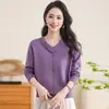 Colección Otoño/Invierno 2026 transfronteriza: suéter tejido elegante y casual de corte holgado con mangas largas, perfecto para mamás