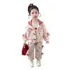 Conjunto Esportivo de Primavera e Outono para Meninas 2026 Novo Estiloso Fashionável Roupa de Primavera Infantil Moletom para Bebês Meninas