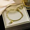 Cadena de Punto de Cruz Redonda Francesa Acero de Titanio Color 18K Sin Descoloración Collar Sencillo de Mujer Cadena para Clavícula Elegante de Alta Gama Nicho