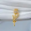 [Oro Real de Cobre] Los Capullos de Tulipán Están a Punto de Florecer, Exportación Transfronteriza DIY Joyería Hecha a Mano Colgante de Cobre con Circonio Microincrustado