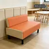 Sofá largo sencillo, asientos de cabina montados en la pared, banco de descanso para tienda de ropa, silla de espera comercial, sofá sin brazos para vestíbulo