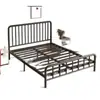 Cama de hierro duradera y sencilla, cama matrimonial. Cama de hierro para una persona. Cama con estructura de hierro para alquiler en casa, popular en línea