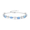 Pulseira de Prata Esterlina S925 Diamante de Luxo Leve Feminina Elegante Simples Versátil Fashion Design de Mão Roxo Pulseira com Sensação