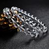 Pulsera de Cristal Blanco Natural Grado 10A para Mujer, Pulsera de Cristal Blanco Puro a la Moda, Pulsera de Cuentas Transparentes al por Mayor