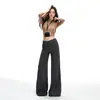 Venda Direta da Fábrica Calças Esportivas Casuais Femininas Micro Elásticas para Emagrecer e com Caimento Levemente Soltas e Flare, Envio Direto de Peça Única da Fábrica de Origem
