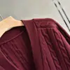Cárdigan de Punto de Lana Pura para Mujer, Suéter Grueso, Chaqueta Casual Relajada, Tops para Mujer, Nuevo Estilo Otoño e Invierno 2025