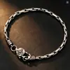 Joyería de comercio exterior 4MM cadena de hueso de serpiente cadena de eslabones de bambú collar de hombre personalizado versátil tailandés retro moderno estilo de pareja para hombre plata