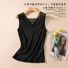 Camisole de malha com decote V de seda renda de seda amoreira costas bonitas sexy sem mangas blusa base top camiseta mulheres