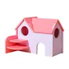Casa Villa Ninho de Hamster Hamster Urso Dourado Ponte Suspensa Balanço Quarto de Dormir Plataforma de Placa Ecológica Brinquedos Educativos para Gerbil