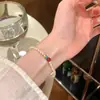 Pulsera de Cristal con Perlas Nueva 2026 para Mujer, Diseño de Nicho de Lujo Ligero, Pulsera de Alta Calidad, Pulsera de Perlas Estilo Ins