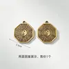 Guanyin Tai Chi Yin Yang Bagua Espelho Acessórios de Cobre Pingente Taishang Laojun Zodiaco Liga de Zinco Bagua Acessórios de Cobre
