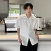 Comercio exterior suministro camisa blanca hombrera manga corta negra moda para hombres y mujeres