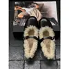 Zapatos Mary Jane Retro Versátiles para Mujer Otoño/Invierno 2026 de Corte Bajo con Hebilla Única, Punta Redonda, Cómodos, Cálidos, de Felpa