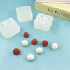 Molde de Silicone Pequeno de Morango 3D de Quatro Elos para Gesso de Aromaterapia Velas, Sabonete de Morango, Sabonete Artesanal, Molde de Chocolate DIY
