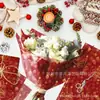Wx177 Árvore de Natal de Papel com Letras Pera de Neve Papel 17g Presente Doce Papel de Embrulho à Prova de Umidade Papel Colorido Decorativo Vermelho