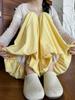 Calça Bloomers Florais Amarelas para Mulheres, Estilo Verão Fino 2025 Nova Calça Lanterna Solta Emagrecedora, Casual Petite Calça Longa de Perna Larga