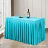 Azul Real Hotel Tecido de Veludo Dourado Toalha de Mesa Toalha de Mesa de Jantar Toalha de Mesa de Reunião Toalha de Mesa Quadrada 3,2 m de Largura Toalha de Mesa Superdimensionada