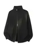 Jaqueta Cardigan de Tricô Listrado Masculina Outono Inverno Top Estilo Old Money de Alto Padrão Gola Alta Zíper Duplo Suéter Atacado
